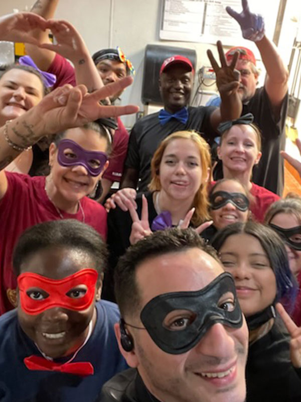 Team celebrating spirit week