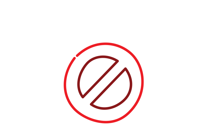 illustration of universal &quot;no&quot; symbol