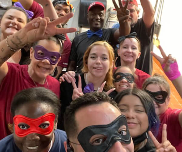Team members during spirit week