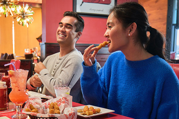 Friends enjoying a meal at Red Robin