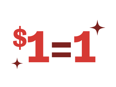 $1 equals 1 point