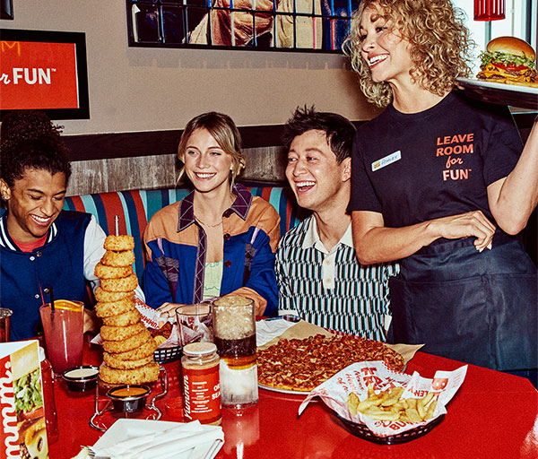 Friends around the table at Red Robin
