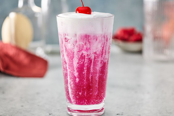 Desert Pear Fizzy Soda with cold foam