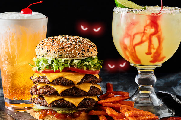 Mega Monster, Mad Scientist Margarita, Candied Orange Fizzy Soda