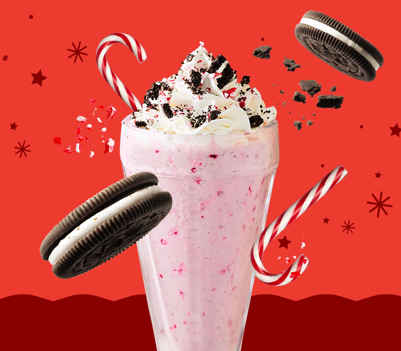 Oreo Candy Cane Shake