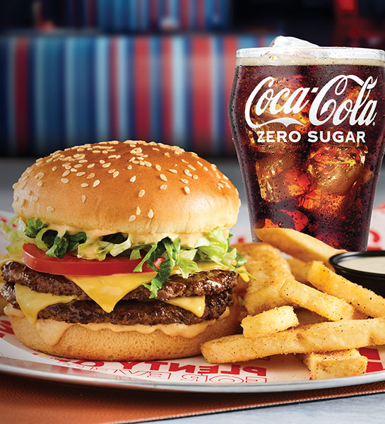 Big Yummm Burger Deal with Red's Double Burger, Bottomless Side, and Beverage