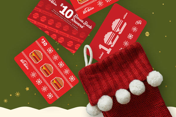 Red Robin holiday gift cards and bonus bucks