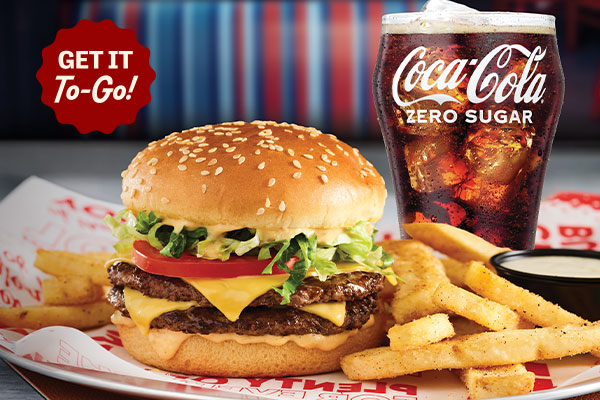 The Big Yummm Burger Deal. Tavern Burger, Bottomless Side, and Bottomless Drink.