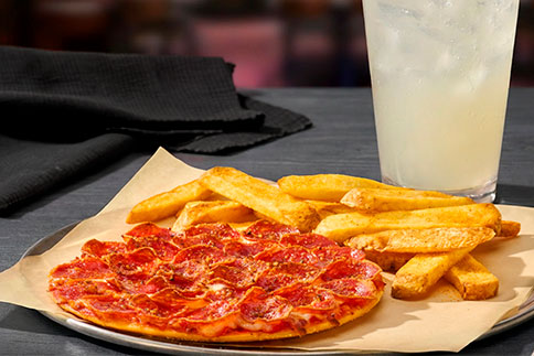 Big Yummm Deal with Pepperoni Pizza, Bottomless Fries and Lemonade