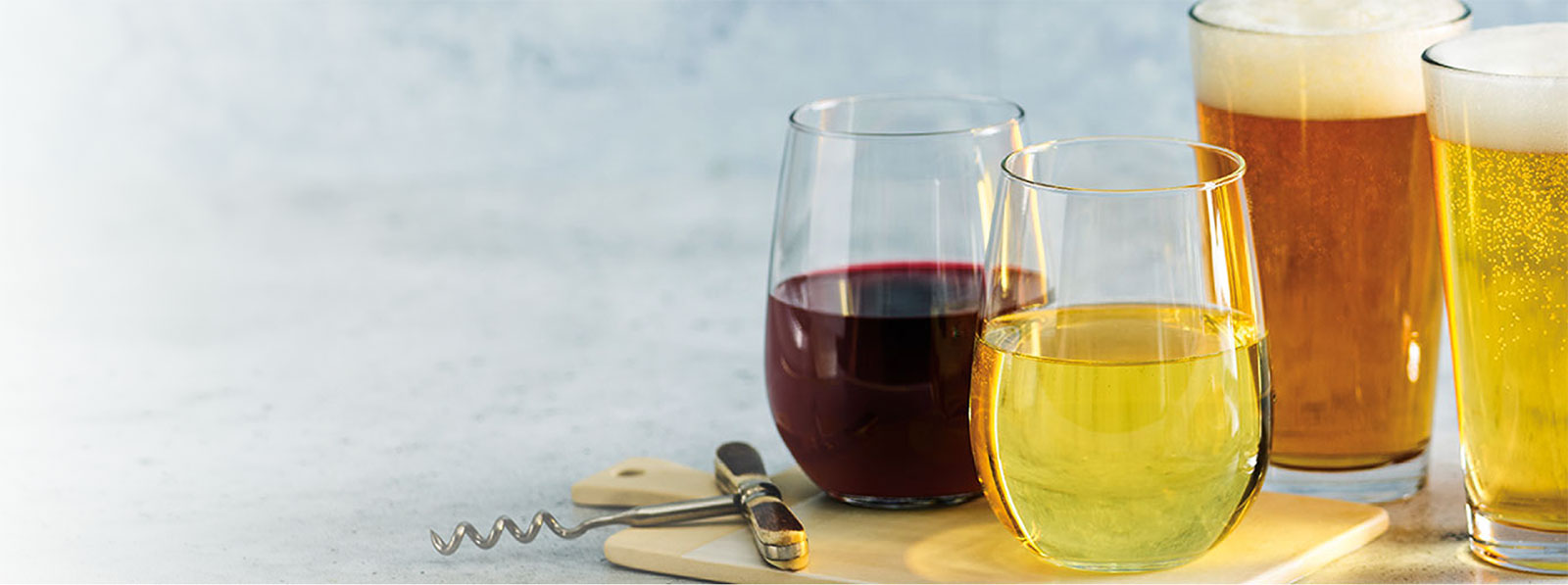 Happy hour beer and wine at Red Robin