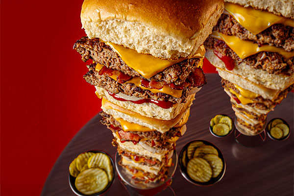 Towering Cheeseburger Sliders