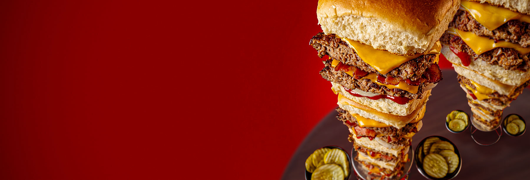 Towering Cheeseburger Sliders