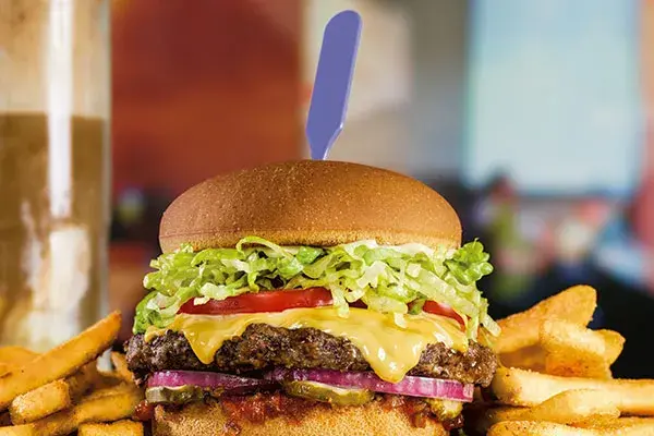 Gourmet Cheeseburger with Gluten-free Bun
