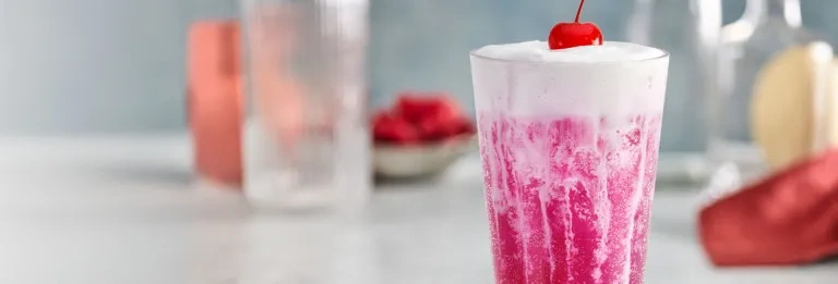 Desert Pear Fizzy Soda with cold foam