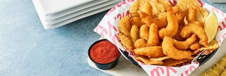 Shrimp and Chip Basket Entrée