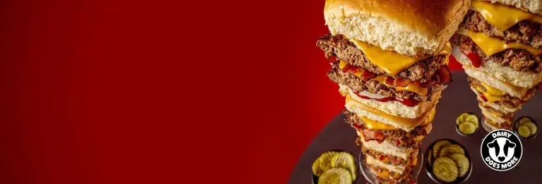 Towering Double Cheeseburger Sliders