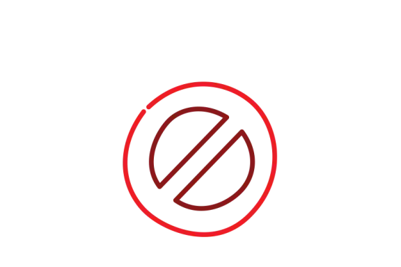 illustration of universal "no" symbol