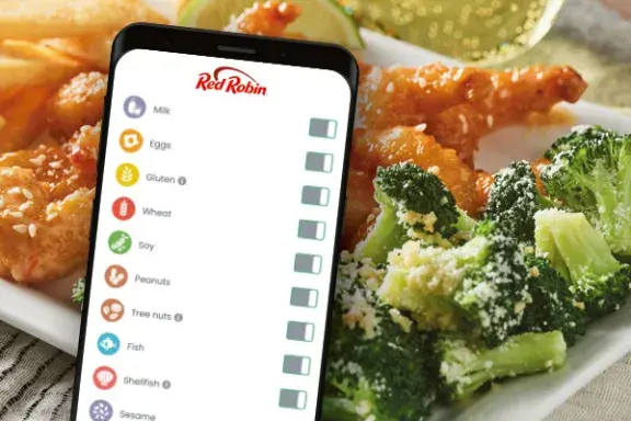 Allergy-friendly app on mobile phone