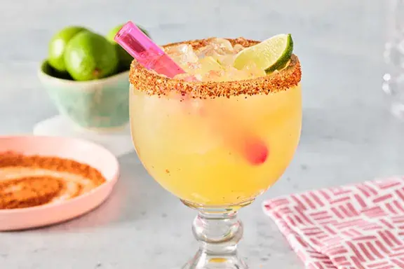 Spicy Mango Margarita with beaker