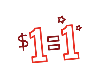 $1 equals 1 point