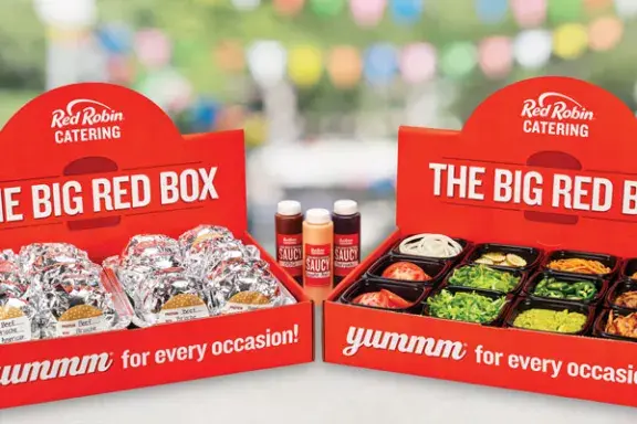 Catered celebration with the Red Robin Gourmet Burger Bar