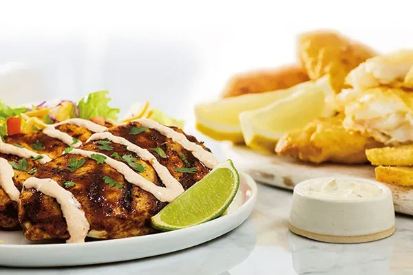 Ensenada Chicken and House Battered Fish and Chips