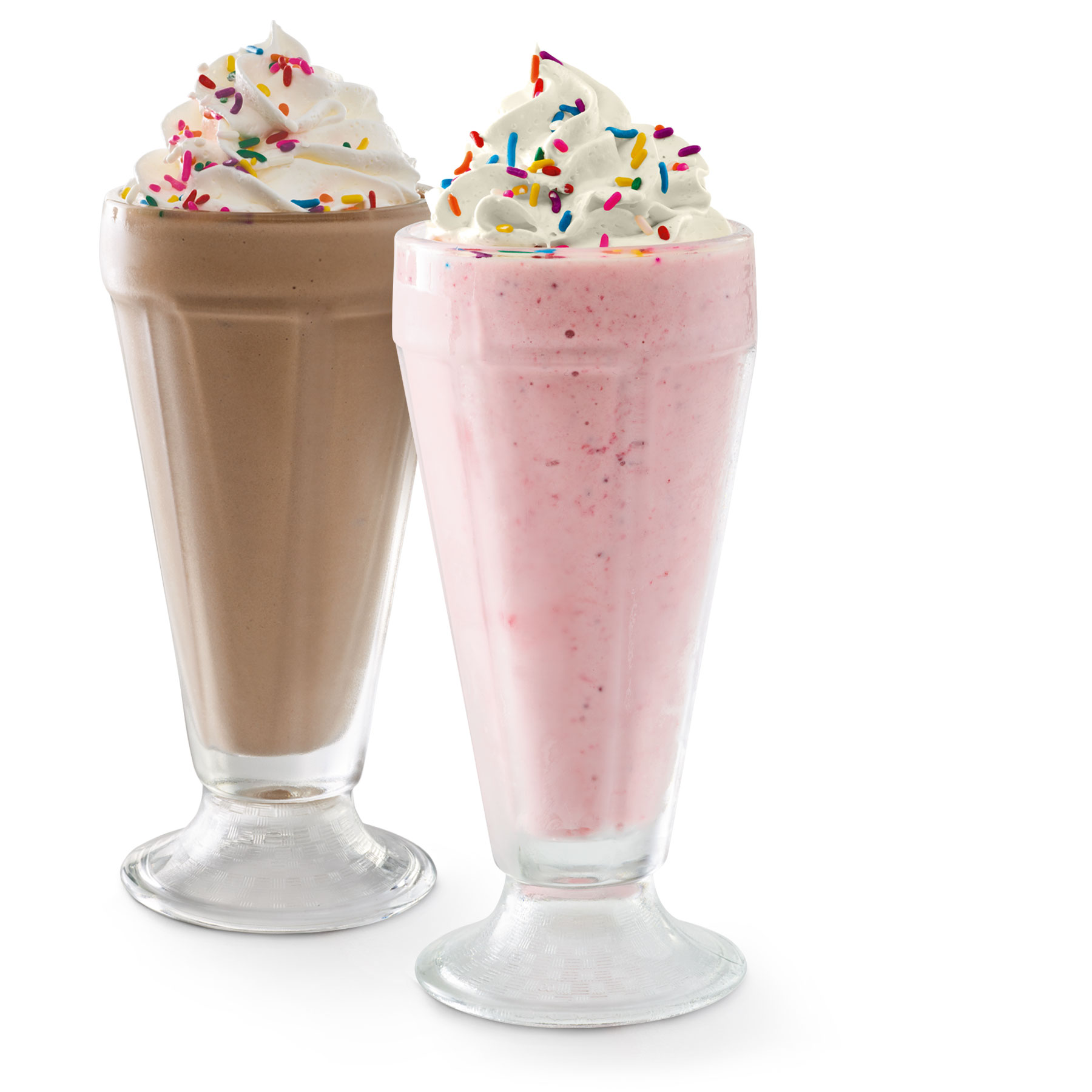 Chocolate and Strawberry Milkshakes