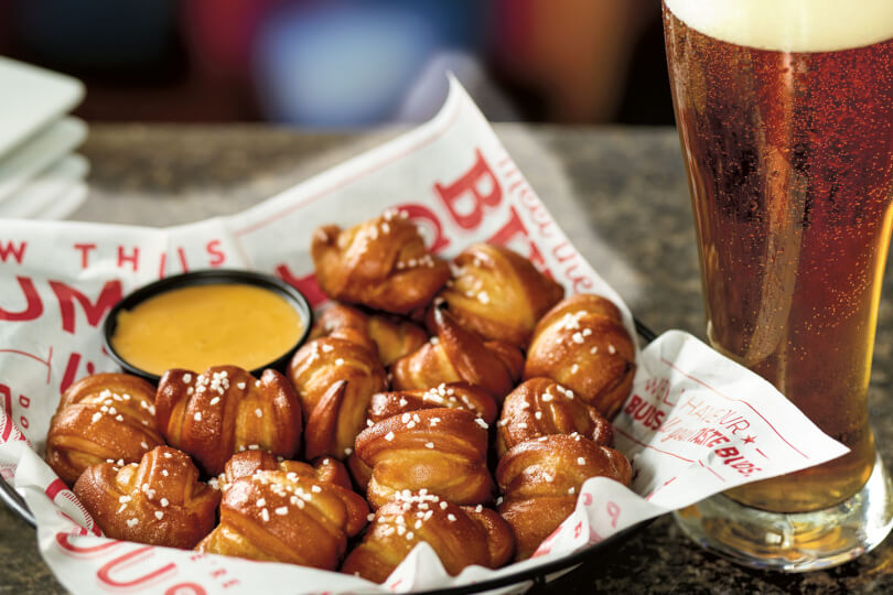 Pretzel Bites and a draft beer