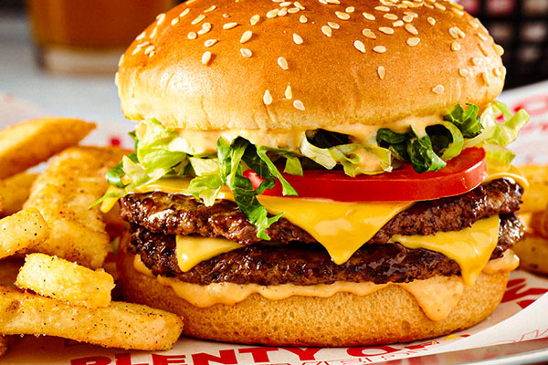 Red's Tavern Double with bottomless fries